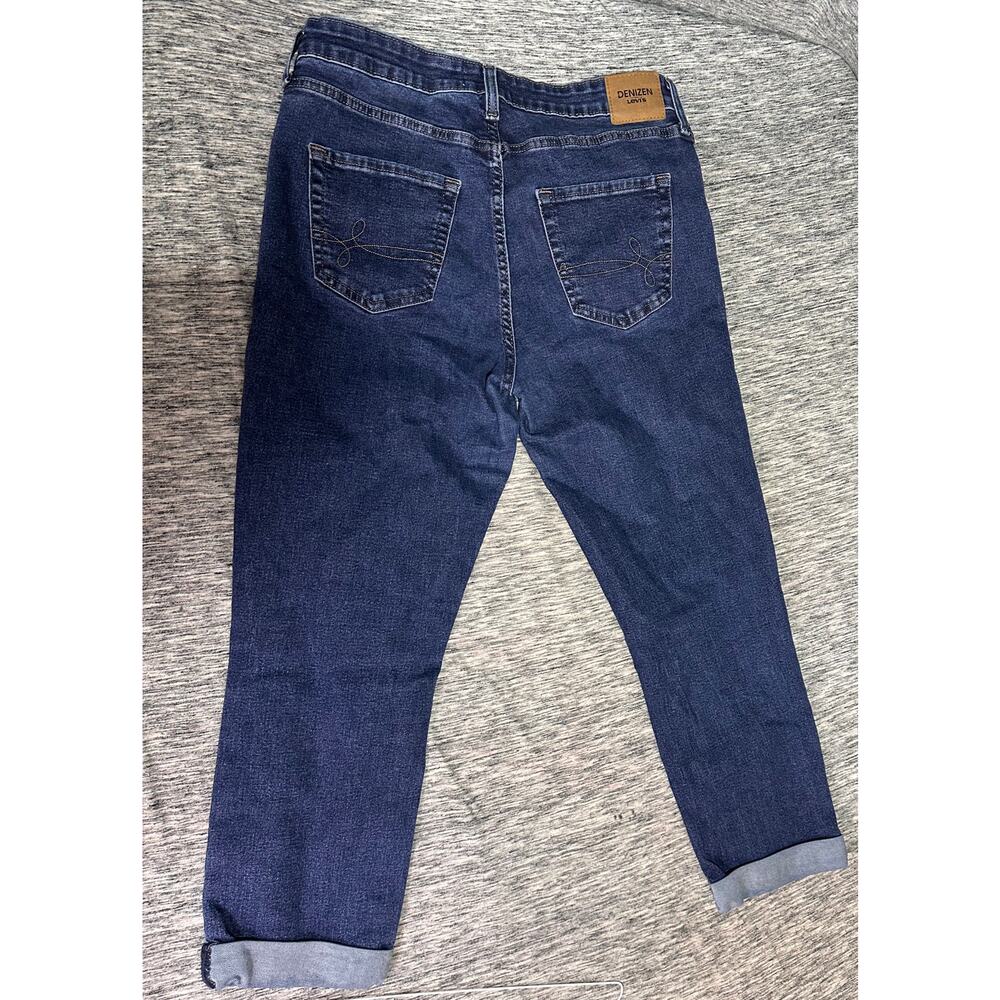 Levi’s Denizen Mid Rise Boyfriend Jeans Cuffed Dark Wash Size 10 W30 - Picture 10 of 14